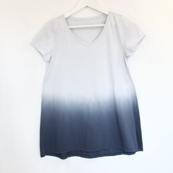 J Jill Pure Dip Dyed Elliptical Tee Women NEW - Picture 1 of 8
